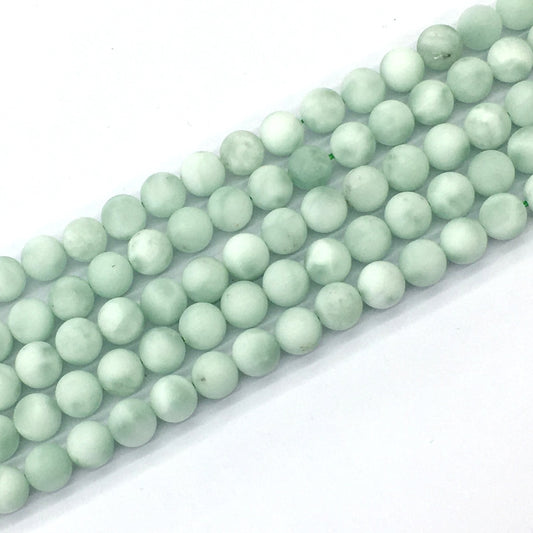 CAS41 Snowflake Angelite Beads Matte Round 6mm 15.5" Strand