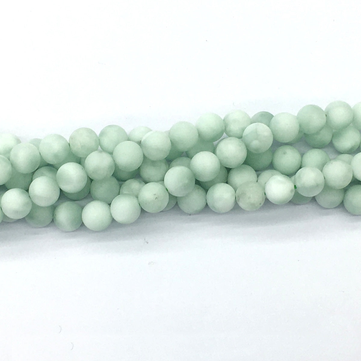 CAS41 Snowflake Angelite Beads Matte Round 6mm 15.5" Strand