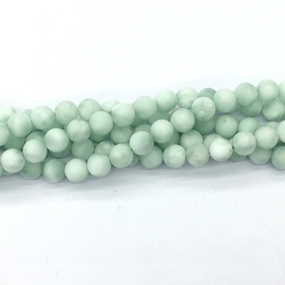 CAS41 Snowflake Angelite Beads Matte Round 6mm 15.5" Strand