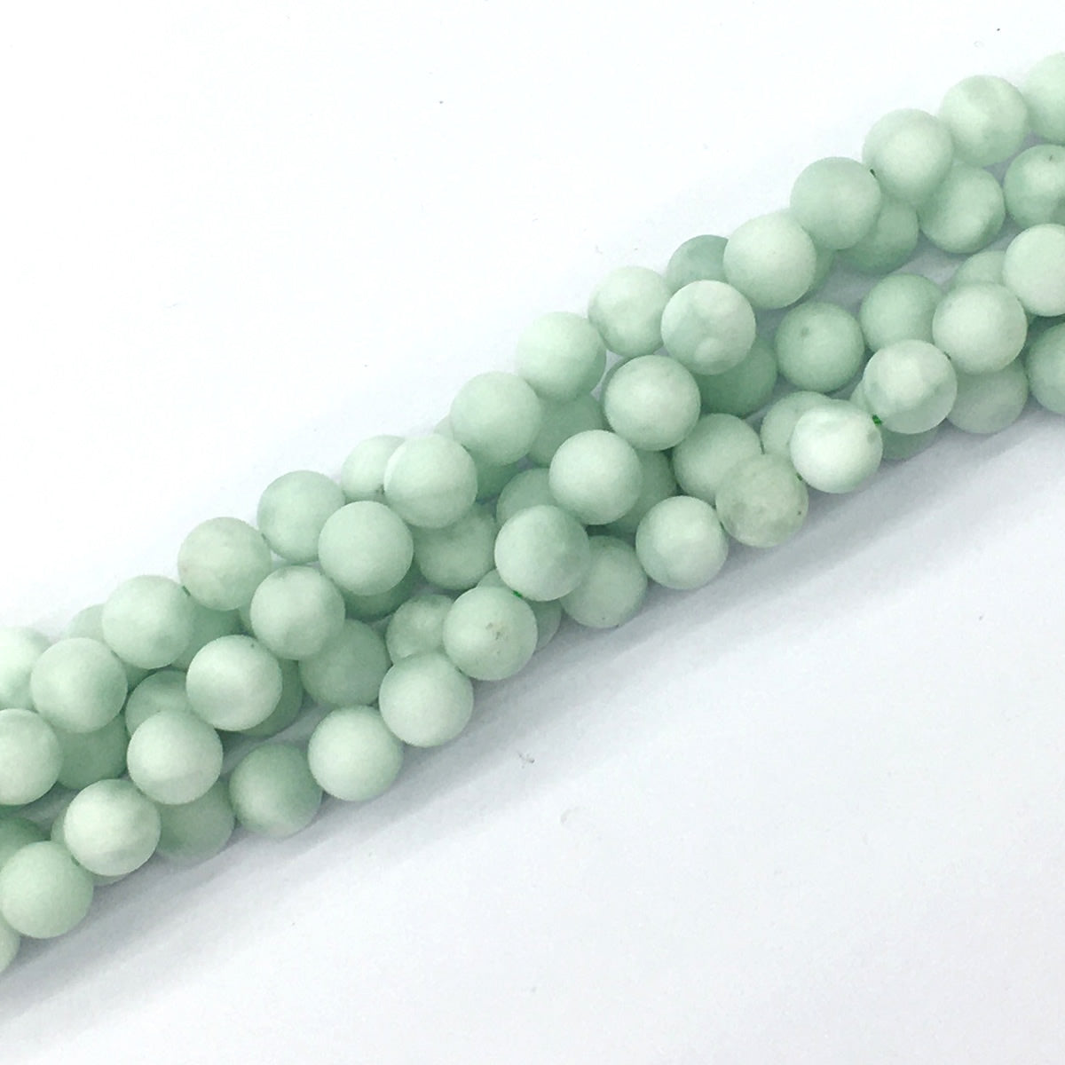 CAS41 Snowflake Angelite Beads Matte Round 6mm 15.5" Strand