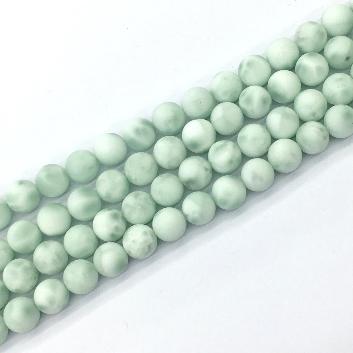 CAS42 Snowflake Angelite Beads Matte Round 8mm 15.5" Strand