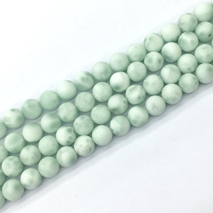 CAS42 Snowflake Angelite Beads Matte Round 8mm 15.5" Strand