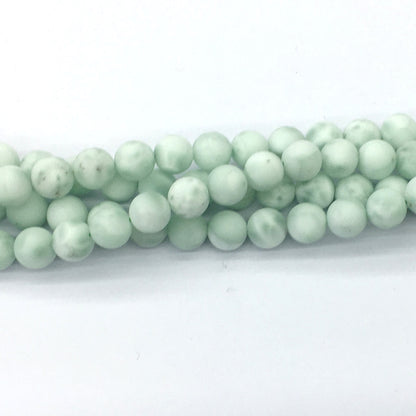 CAS42 Snowflake Angelite Beads Matte Round 8mm 15.5" Strand