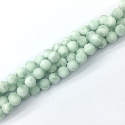 CAS42 Snowflake Angelite Beads Matte Round 8mm 15.5" Strand