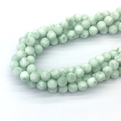 CAS42 Snowflake Angelite Beads Matte Round 8mm 15.5" Strand