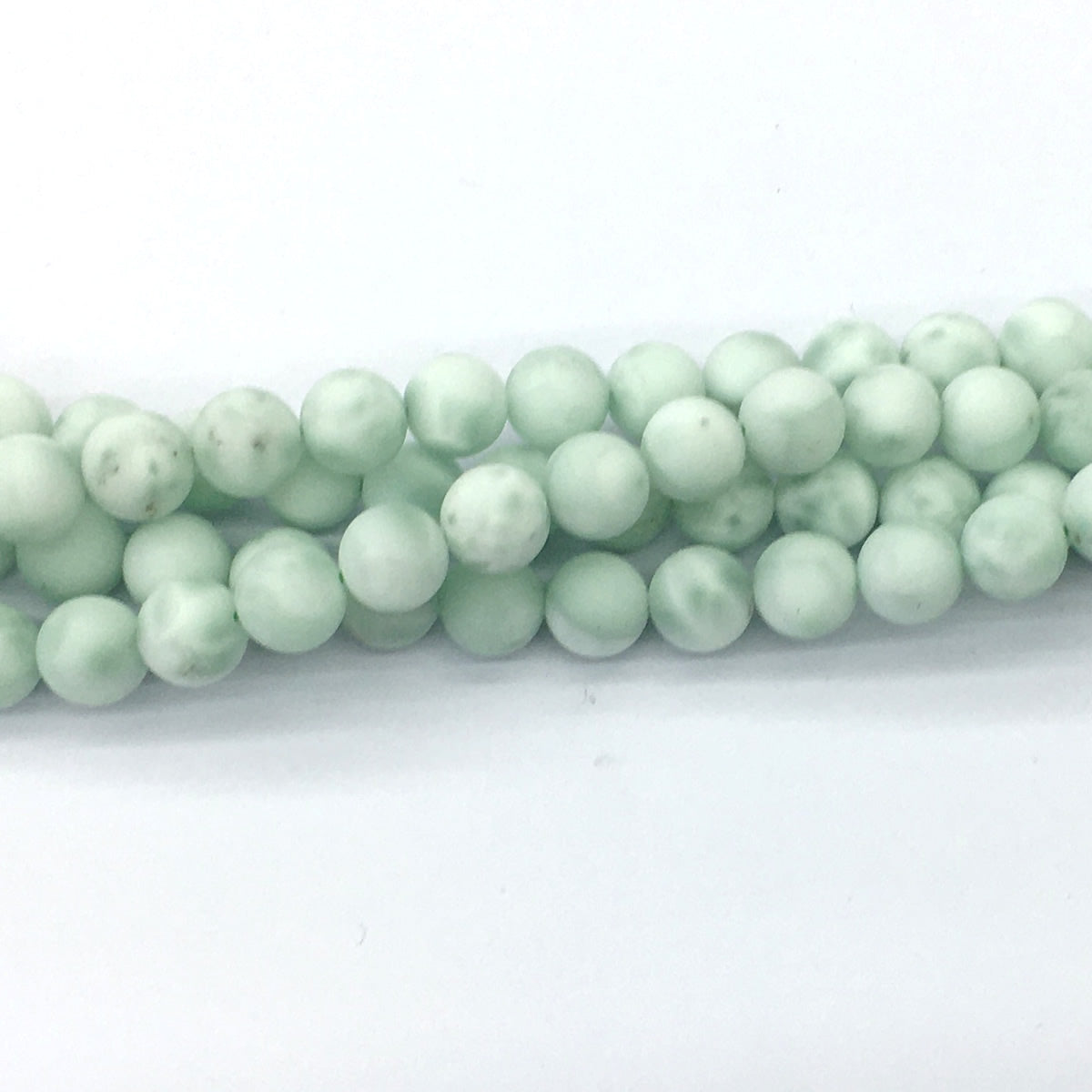 CAS43 Snowflake Angelite Beads Matte Round 10mm 15.5" Strand