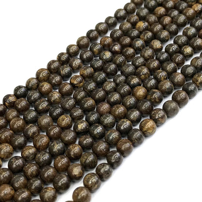 CBZ10 Bronzite Gemstone Beads Smooth Round 4mm 15" Strand