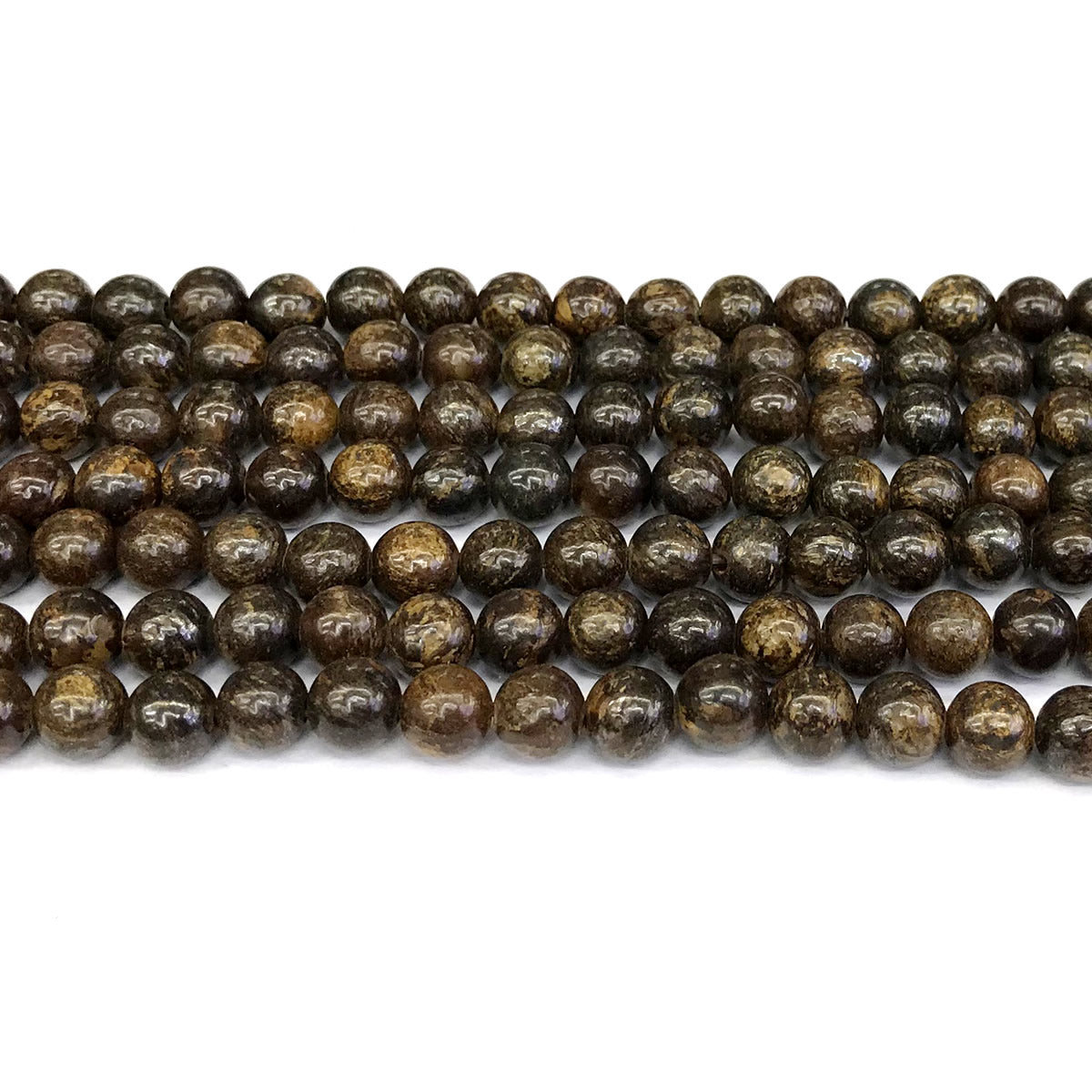 CBZ11 Bronzite Gemstone Beads Smooth Round 6mm 15" Strand