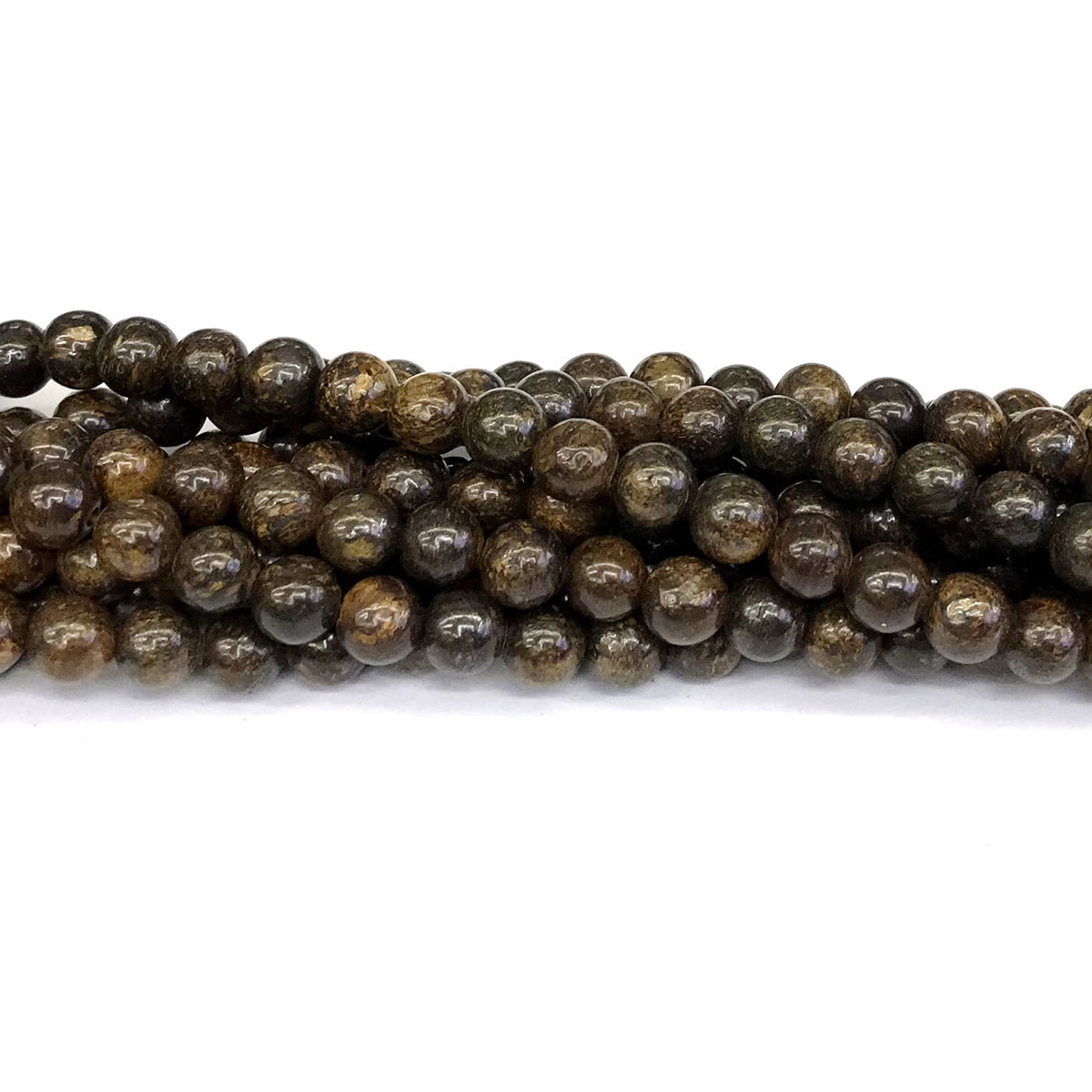 CBZ11 Bronzite Gemstone Beads Smooth Round 6mm 15" Strand