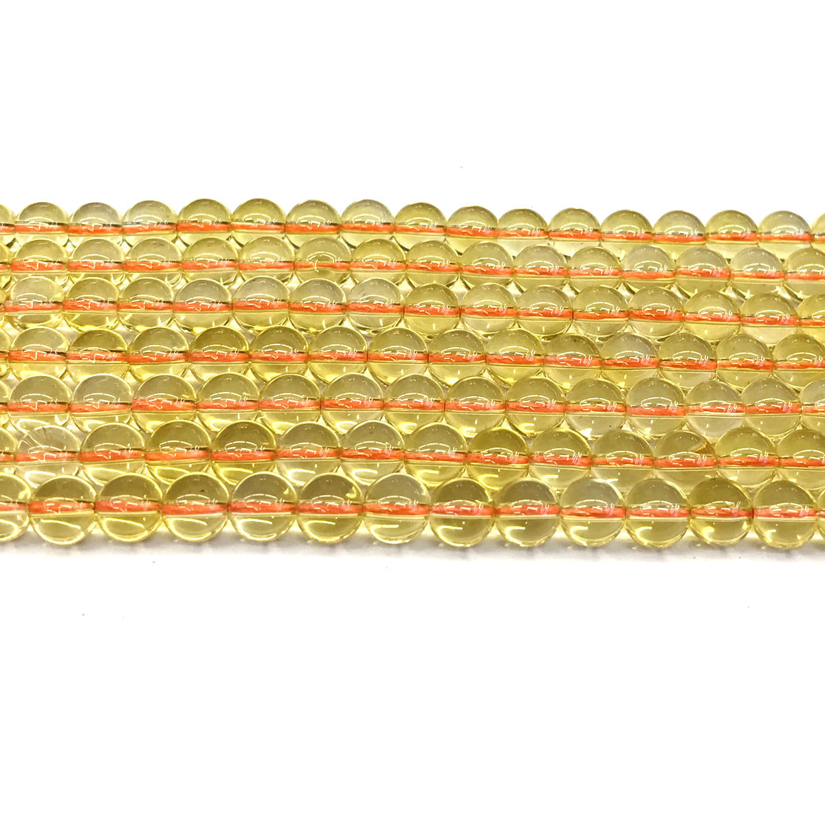 CCR01 Citrine Gemstone Beads Smooth Round 4mm 15" Strand