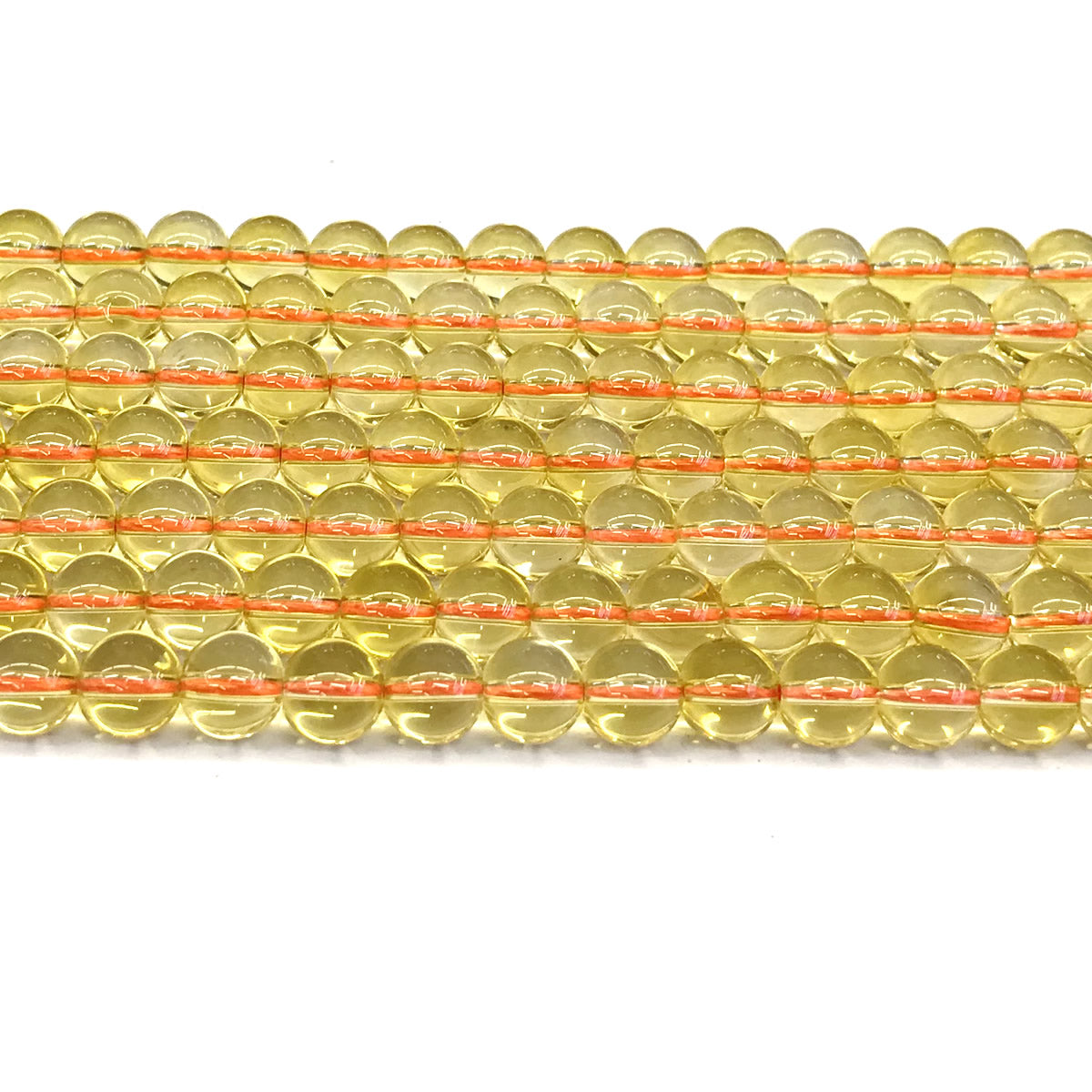 CCR02 Citrine Gemstone Beads Smooth Round 6mm 15" Strand