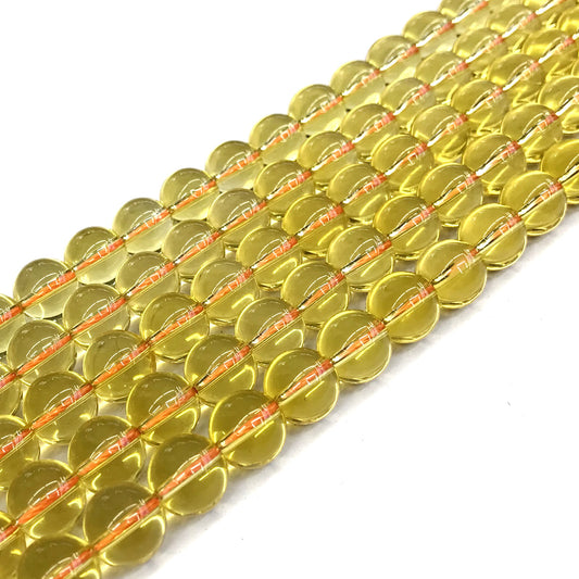 CCR04 Citrine Gemstone Beads Smooth Round 10mm 15" Strand