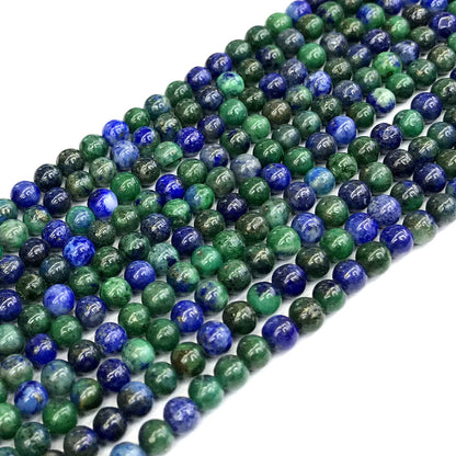 CCS01 Chrysocolla Gemstone Beads Smooth Round 4mm 15" Strand