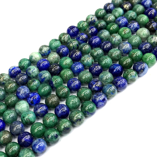 CCS02 Chrysocolla Gemstone Beads Smooth Round 6mm 15" Strand