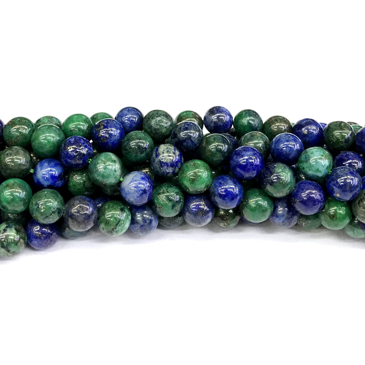 CCS03 Chrysocolla Gemstone Beads Smooth Round 8mm 15" Strand