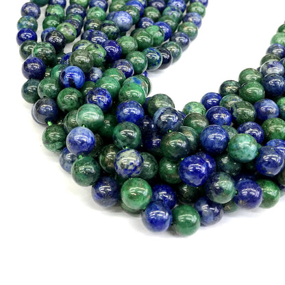 CCS03 Chrysocolla Gemstone Beads Smooth Round 8mm 15" Strand