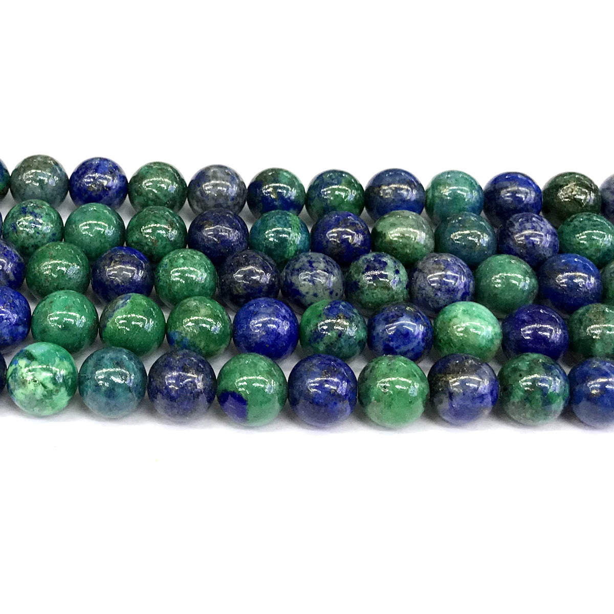 CCS04 Chrysocolla Gemstone Beads Smooth Round 10mm 15" Strand