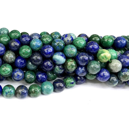 CCS04 Chrysocolla Gemstone Beads Smooth Round 10mm 15" Strand