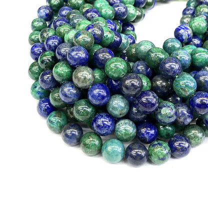 CCS04 Chrysocolla Gemstone Beads Smooth Round 10mm 15" Strand