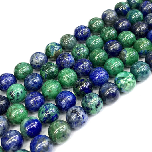 CCS05 Chrysocolla Gemstone Beads Smooth Round 12mm 15" Strand