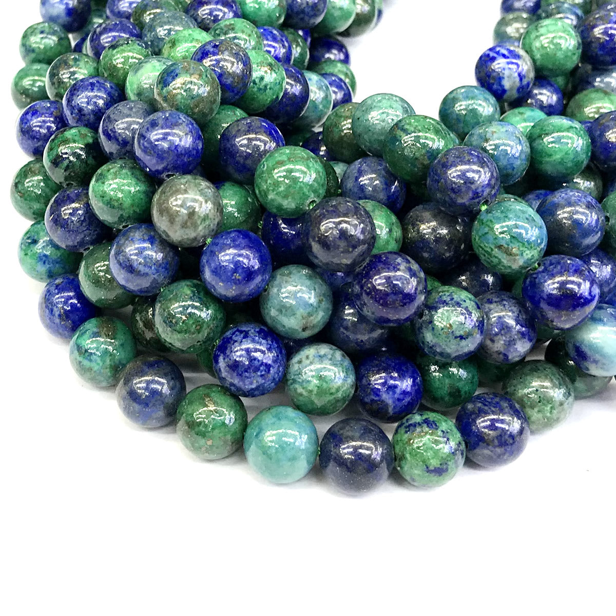 CCS05 Chrysocolla Gemstone Beads Smooth Round 12mm 15" Strand