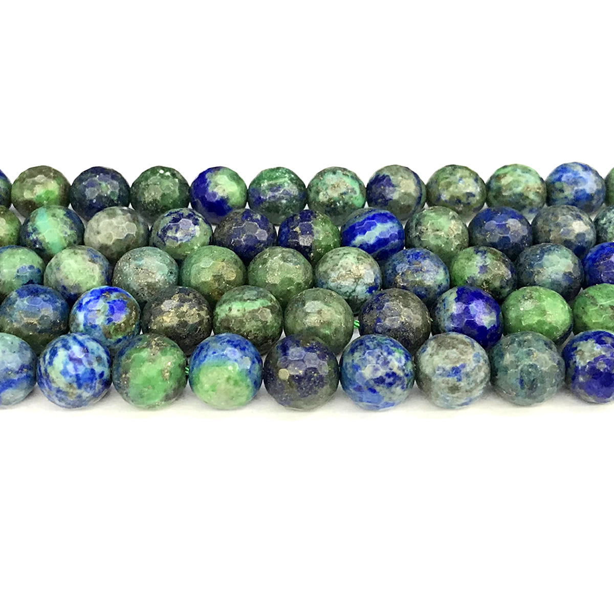 CCS11 Chrysocolla Gemstone Beads Faceted Round 12mm 15" Strand