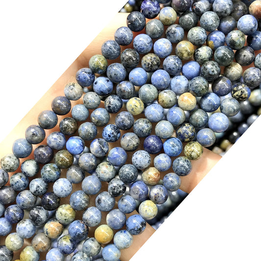 CDU26 Sunset Dumortierite Beads Smooth Round 6mm 15" Strand