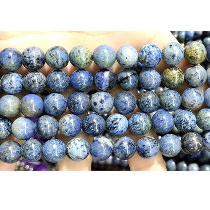 CDU28 Sunset Dumortierite Beads Smooth Round 10mm 15" Strand