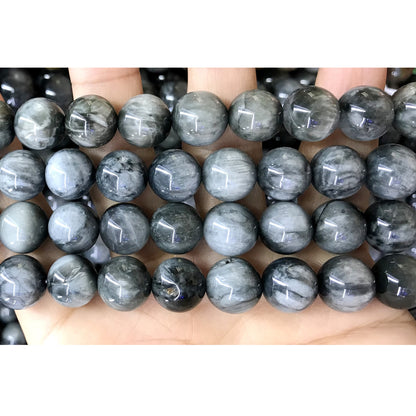 CEE05 Eagle Eye Jasper Beads Smooth Round 12mm 15.5" Strand