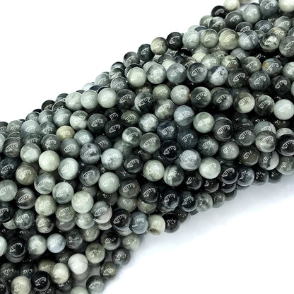 CEE11 Eagle Eye Jasper Beads Smooth Round 6mm 15" Strand