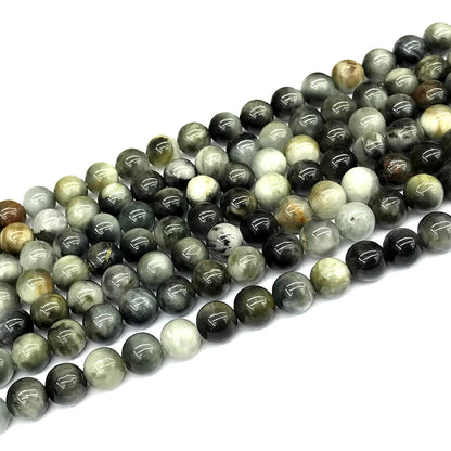 CEE16 Eagle Eye Jasper Beads Smooth Round 6mm 15" Strand