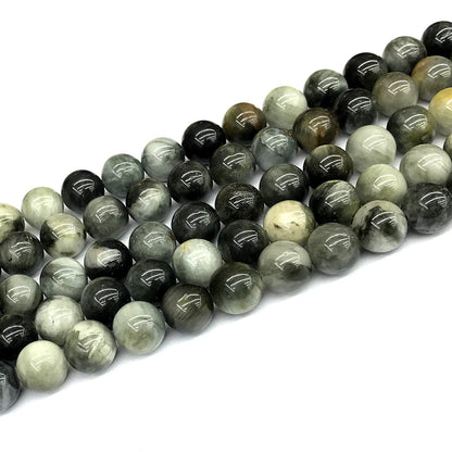 CEE18 Eagle Eye Jasper Beads Smooth Round 10mm 15" Strand