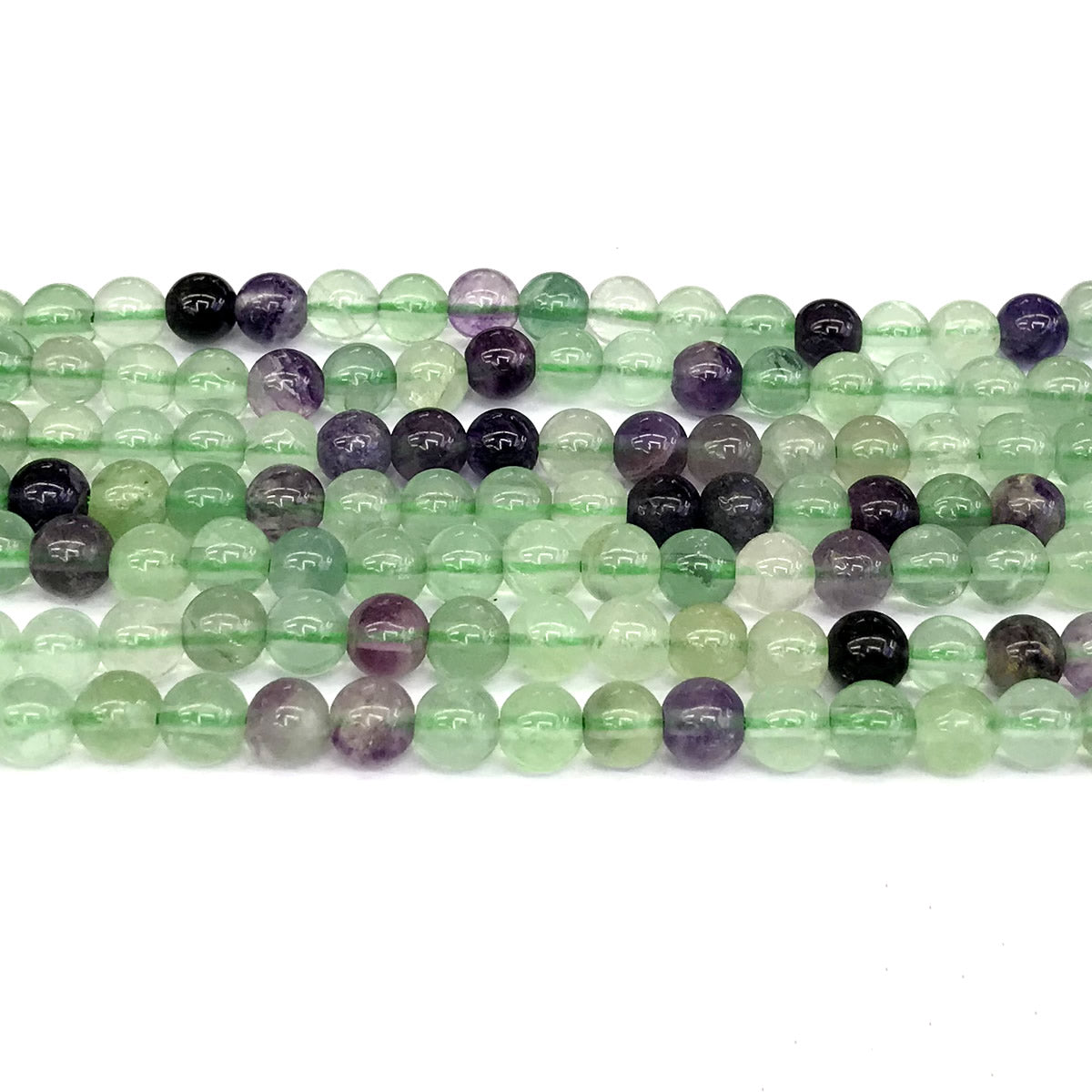 CFL11 Fluorite Gemstone Beads Smooth Round 6mm 15" Strand