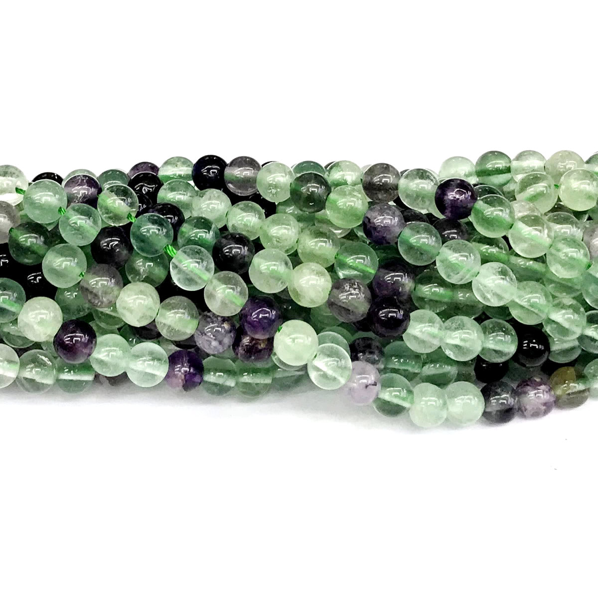 CFL11 Fluorite Gemstone Beads Smooth Round 6mm 15" Strand