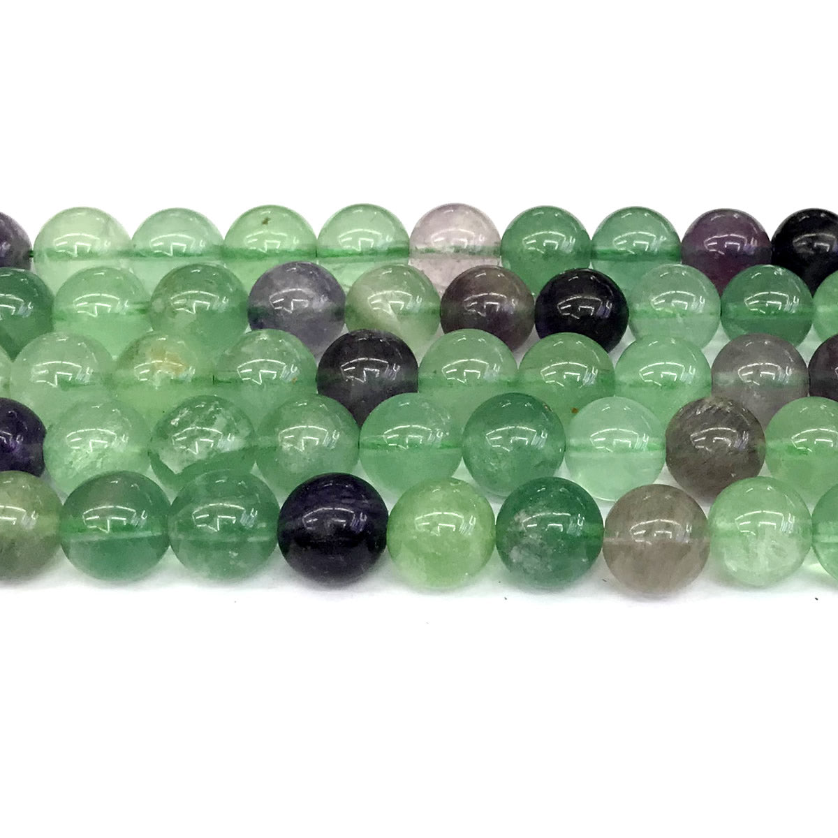 CFL15 Fluorite Gemstone Beads Smooth Round 12mm 15" Strand