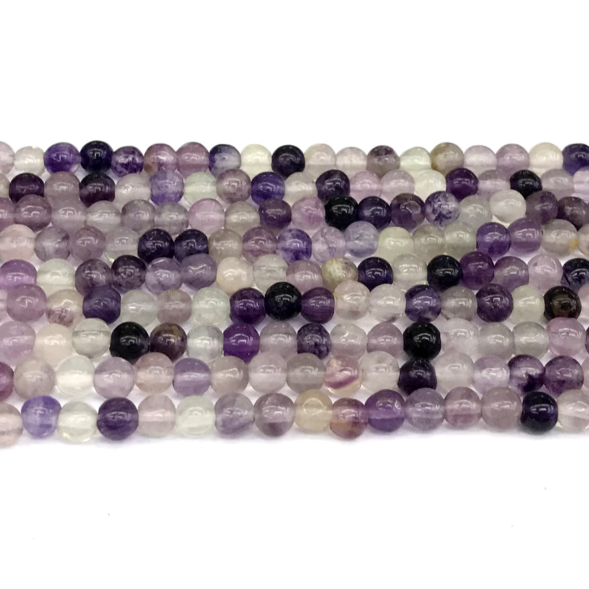 CFL20 Purple Fluorite Gemstone Beads Smooth Round 4mm 15" Strand