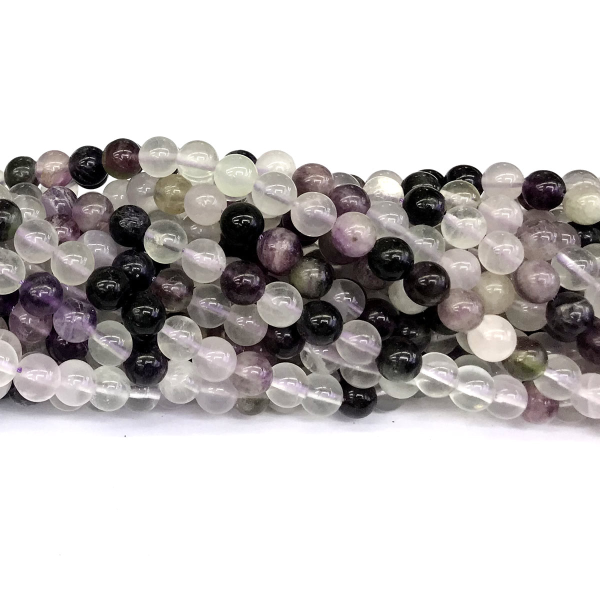 CFL21 Purple Fluorite Gemstone Beads Smooth Round 6mm 15" Strand