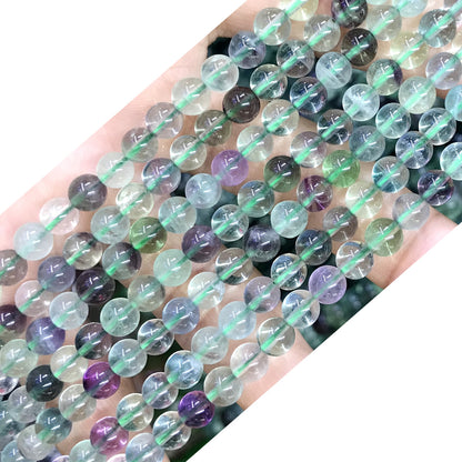 CFL31 Fluorite Gemstone Beads Smooth Round 6mm 15.5" Strand