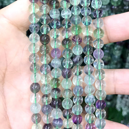 CFL31 Fluorite Gemstone Beads Smooth Round 6mm 15.5" Strand