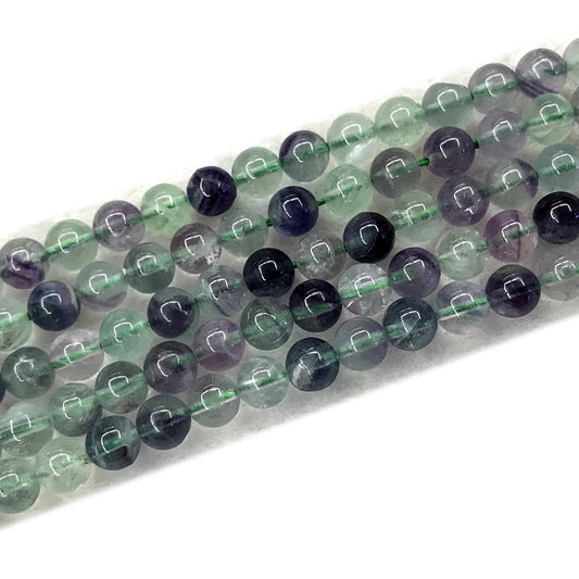 CFL50 Grade AB Fluorite Beads Smooth Round 6mm 15" Strand