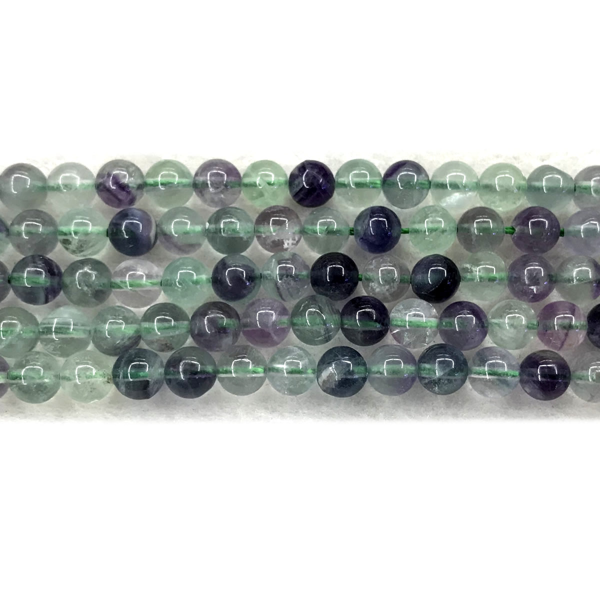 CFL50 Grade AB Fluorite Beads Smooth Round 6mm 15" Strand