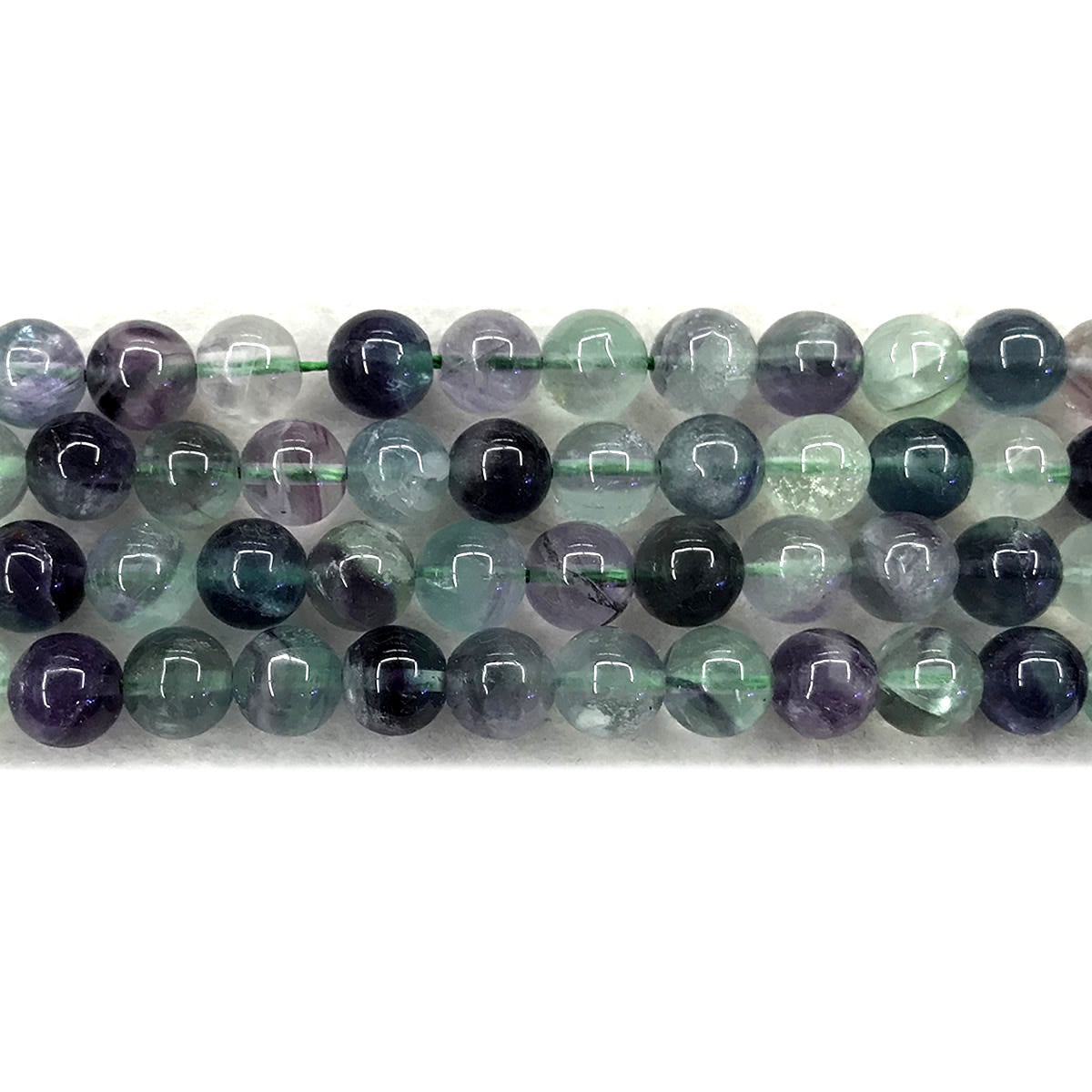 CFL51 Grade AB Fluorite Beads Smooth Round 8mm 15" Strand