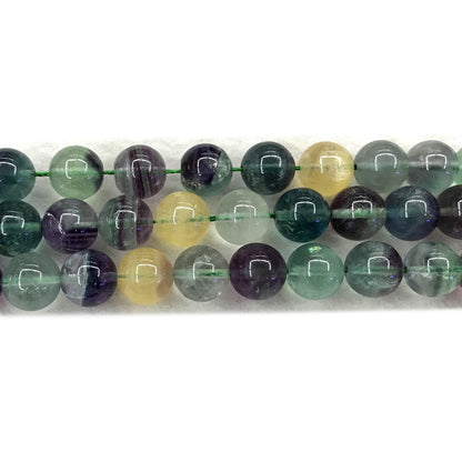 CFL53 Grade AB Fluorite Beads Smooth Round 12mm 15" Strand