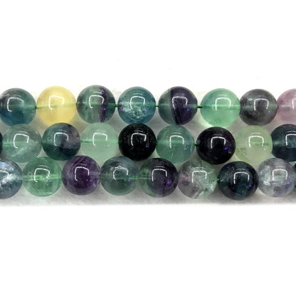 CFL54 Grade AB Fluorite Beads Smooth Round 14mm 15" Strand