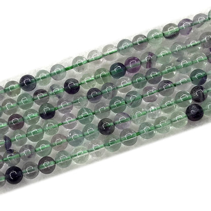 CFL56 Grade A Fluorite Beads Smooth Round 4mm 15" Strand