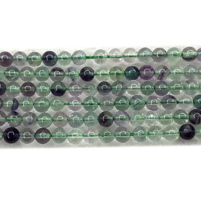 CFL56 Grade A Fluorite Beads Smooth Round 4mm 15" Strand