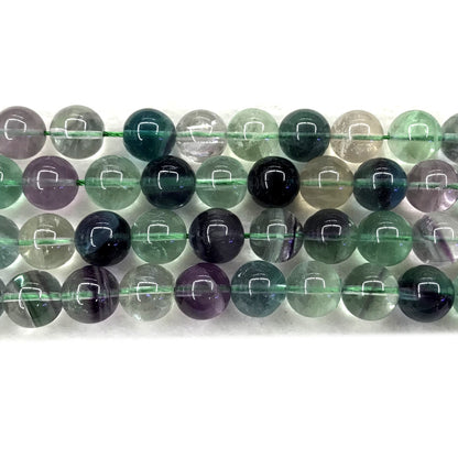 CFL60 Grade A Fluorite Beads Smooth Round 12mm 15" Strand