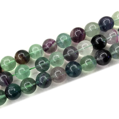 CFL61 Grade A Fluorite Beads Smooth Round 14mm 15" Strand