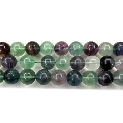 CFL61 Grade A Fluorite Beads Smooth Round 14mm 15" Strand