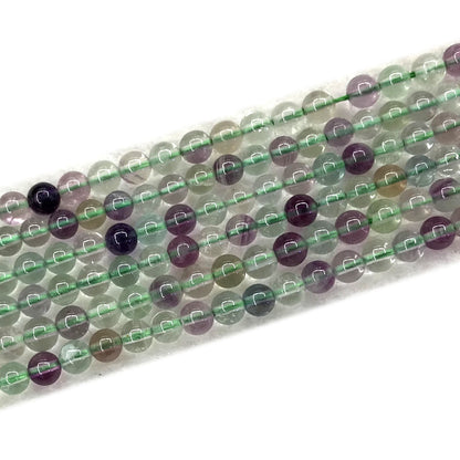 CFL63 Grade A+ Fluorite Beads Smooth Round 4mm 15" Strand